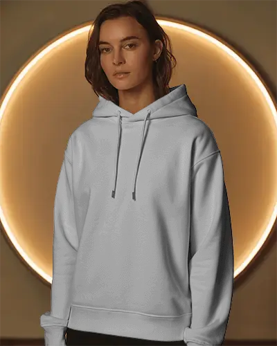 Urban Casual Hoodie Mockup With Minimalist Backdrop For Streetwear Brand Promotion