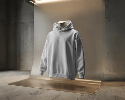 Premium Soft Fabric Hoodie Mockup With Relaxed Fit And Modern Minimalist Design For Everyday Wear