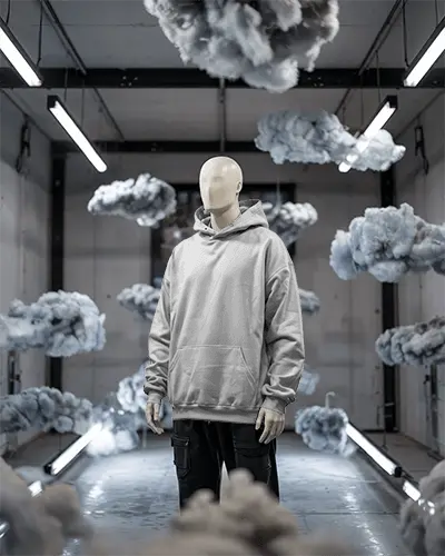 Comfortable Loose Fit Hoodie Mockup For Men Soft Fabric Casual Wear Perfect For Everyday Style