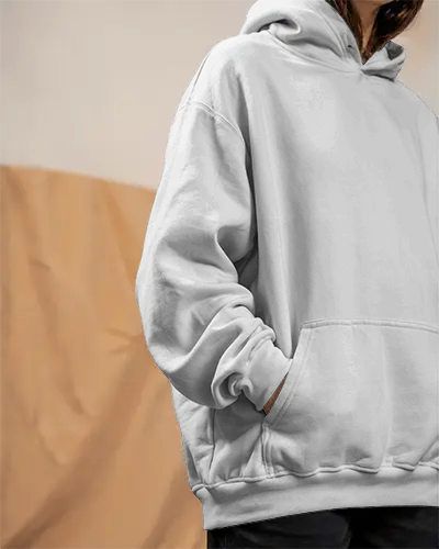 Oversized Hoodie Mockup Showcasing Comfortable Relaxed Fit With Basic Front Pouch Pocket Style