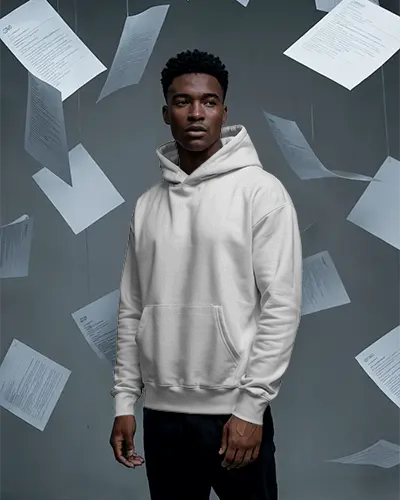 Modern Hoodie Mockup Showcasing Trendy Soft Fabric For Casual Wear Design