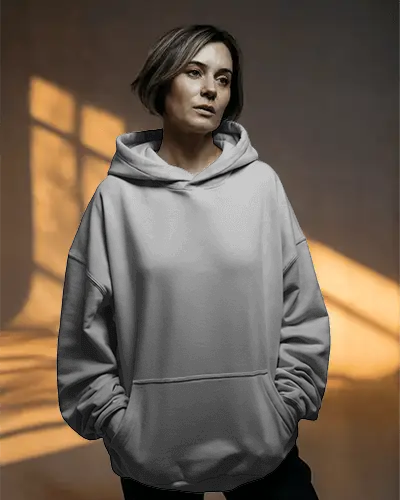 Casual Oversized Hoodie Mockup For Cool Weather With Soft Material And Easy To Wear Silhouette