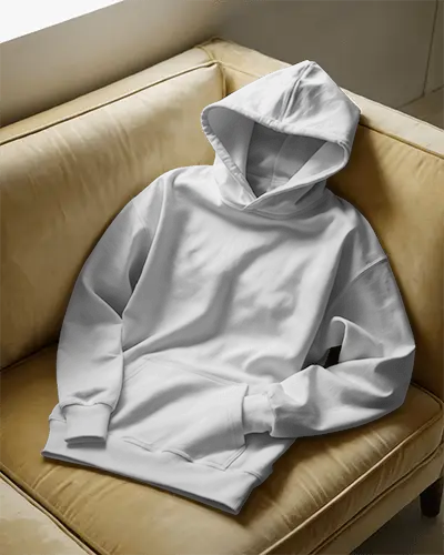 Classic Pullover Hoodie Mockup With Drawstring Hood And Side Seam Pockets For Style