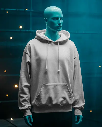 Modern High Quality Hoodie Mockup For Relaxed Fit With Functional Pouch Pocket And Hood