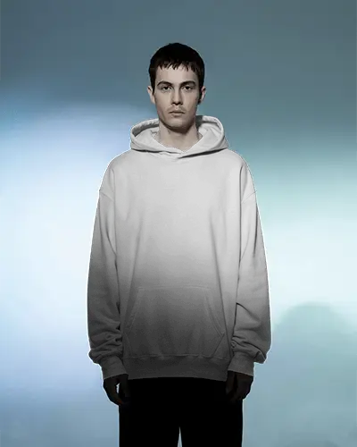 Comfortable Loose Fit Plain Hoodie Mockup For Men With Hood And Blank Front Design