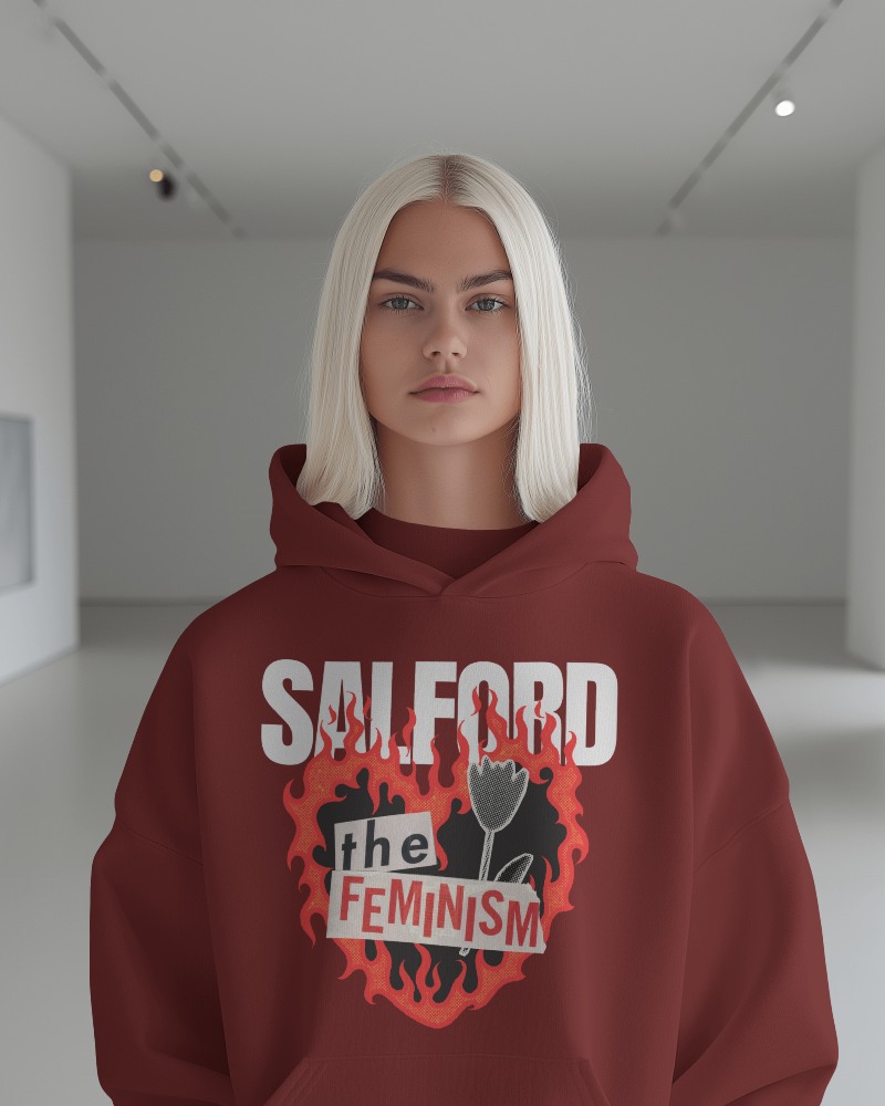 Indoor Gallery Back View Hoodie Mockup Display