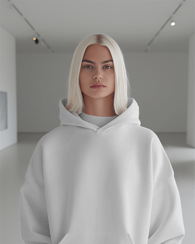 Indoor Gallery Back View Hoodie Mockup Display