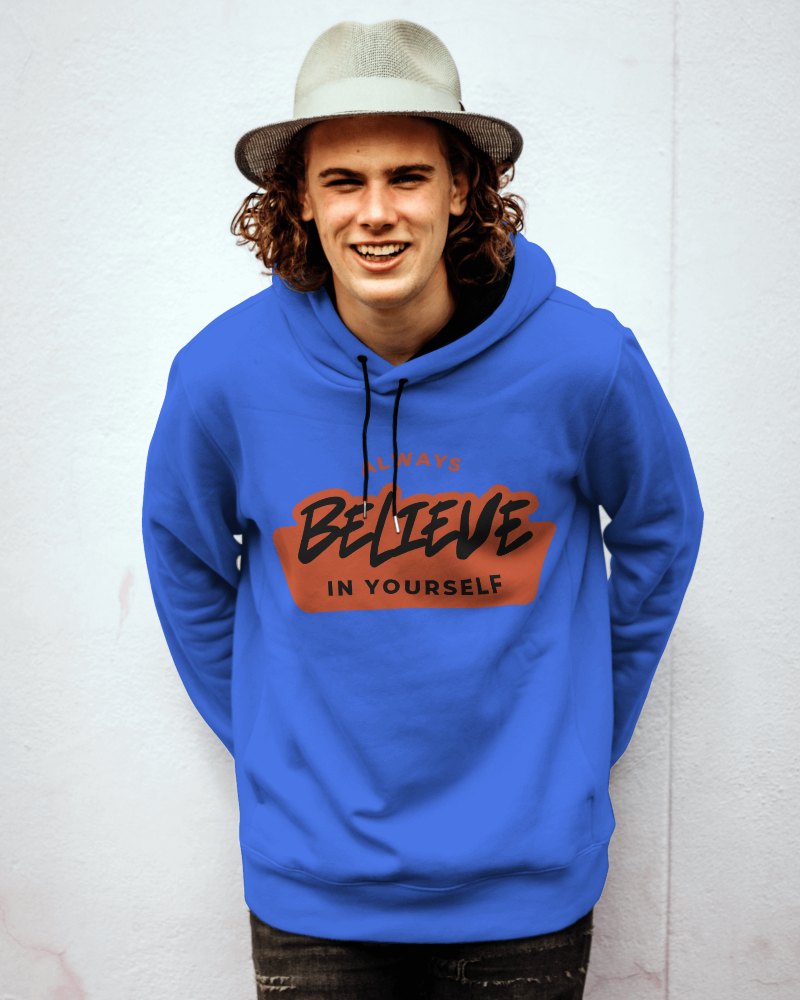 Hoodie Mockup Of Smiling Man