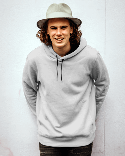 Hoodie Mockup Of Smiling Man