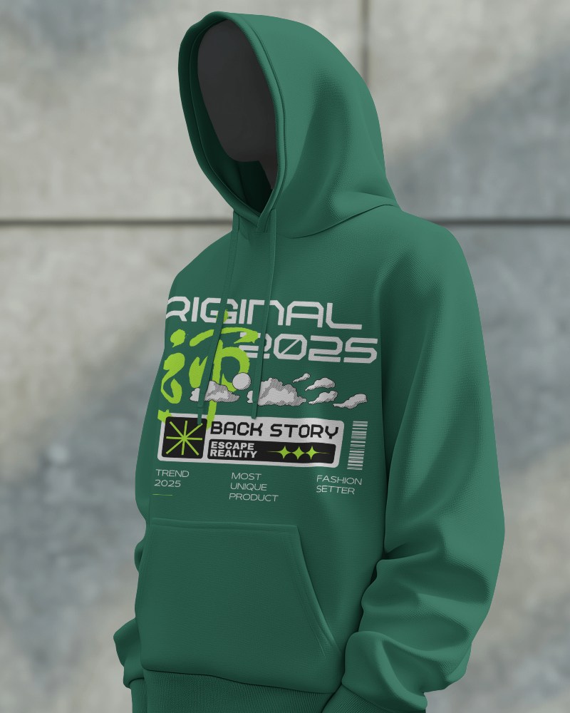 Urban Style Hoodie Mockup With Monochrome Background