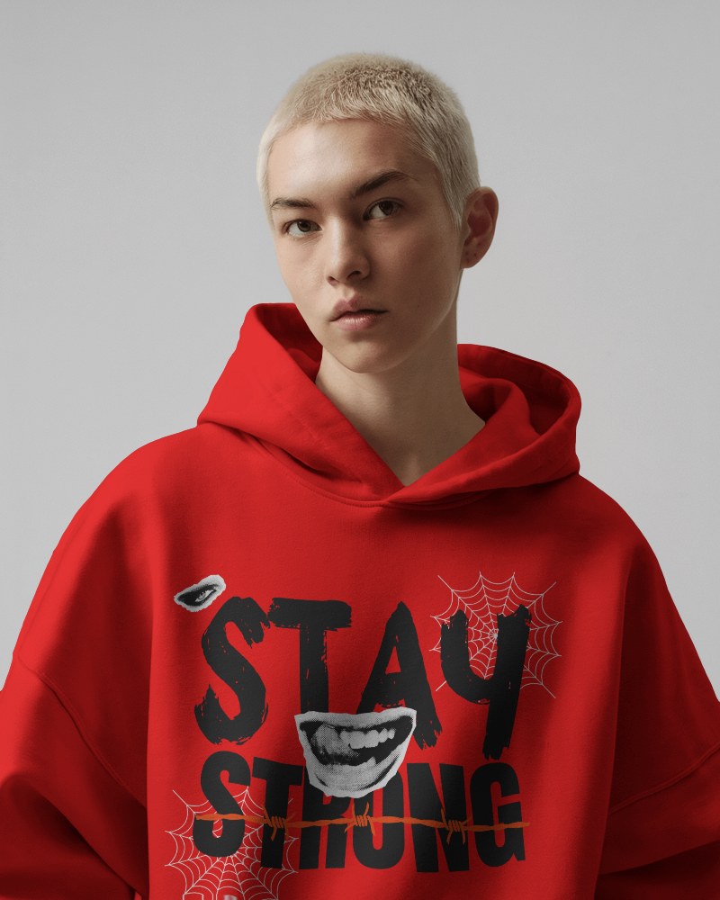 Minimalist Hoodie Mockup Front Facing In Clean Background