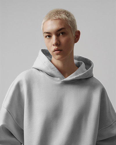 Minimalist Hoodie Mockup Front Facing In Clean Background