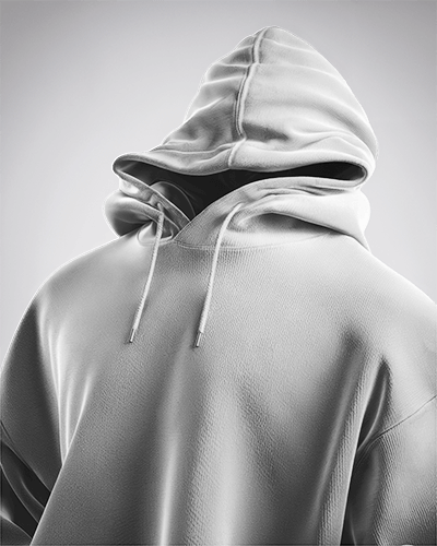 Hood Up Hoodie Mockup On Display Dummy