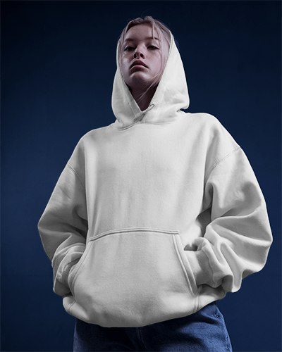 Neon Studio Back Hoodie Mockup With Red Background