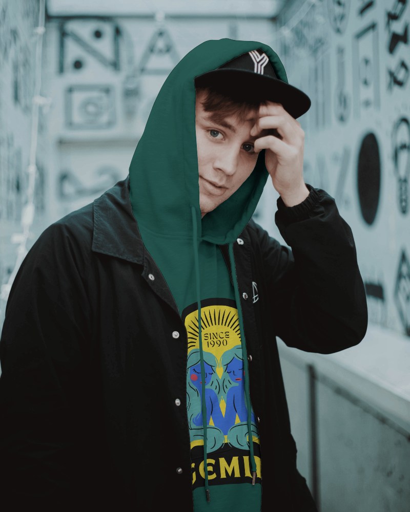 Hoodie Mockup Of A Man Wearing Jacket