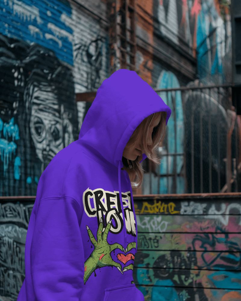 Gritty Outdoor Graffiti Hoodie Mockup In Cityscape With Urban Street Art
