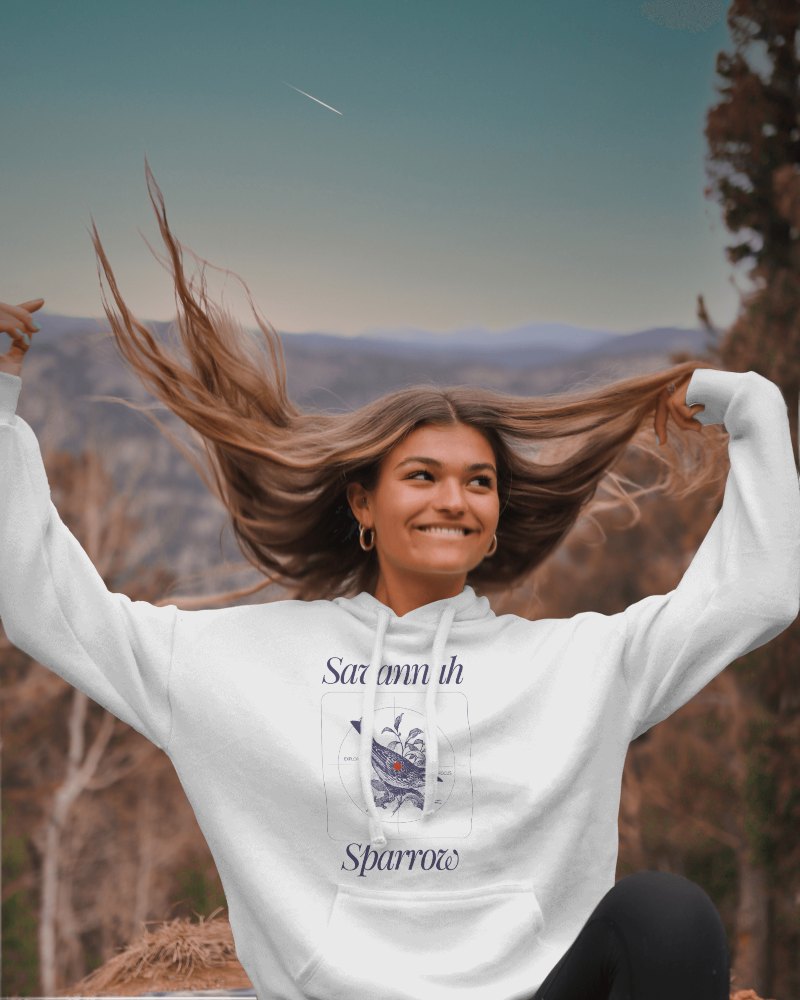 Hoodie Mockup Of Woman Playing With Her Hair