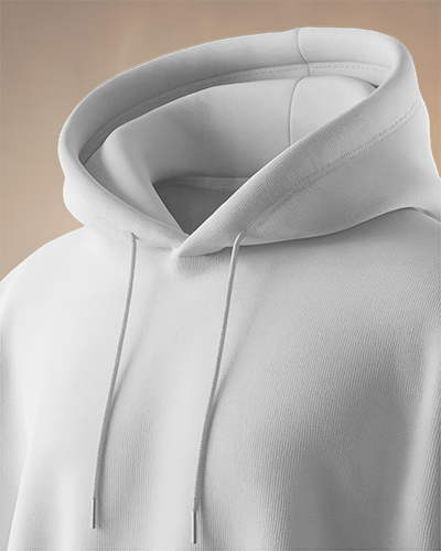 Close Up Hoodie Mockup Focus On Hood Design With Clean Background