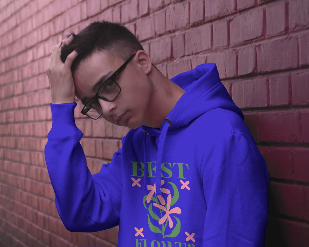 Hoodie Mockup Of A Man With Spectacles