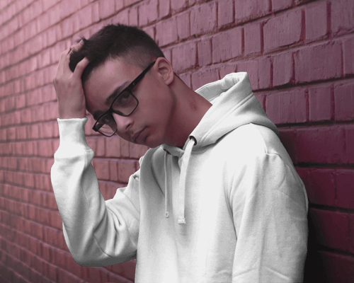 Hoodie Mockup Of A Man With Spectacles