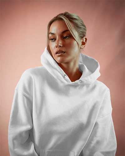 Realistic Hoodie Mockup On Model With Soft Lighting 
