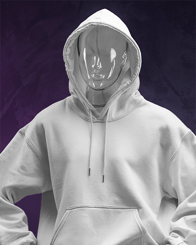 Transparent Mannequin Hoodie Mockup With Bold Background