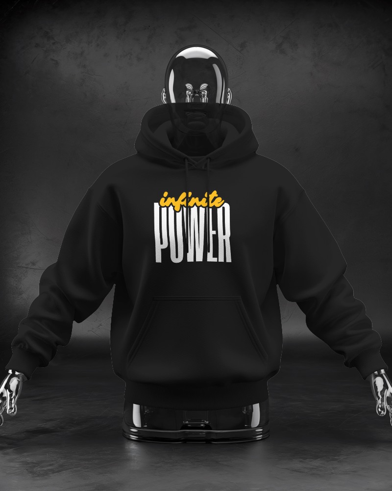 Hoodie Mockup On Chrome Mannequin With Dark Background Futuristic And Bold Look