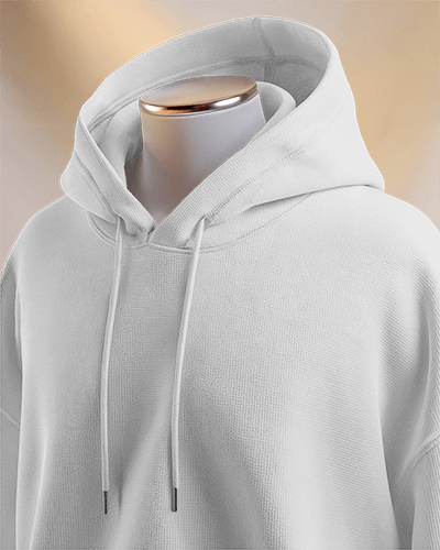 Hoodie Mockup On Chrome Mannequin With Warm Lighting Stylish And Modern Look