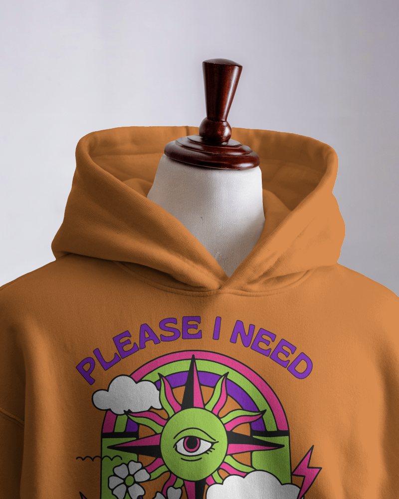 Classic Mannequin Hoodie Mockup With Wooden Neck Display Focus