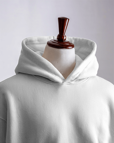 Classic Mannequin Hoodie Mockup With Wooden Neck Display Focus