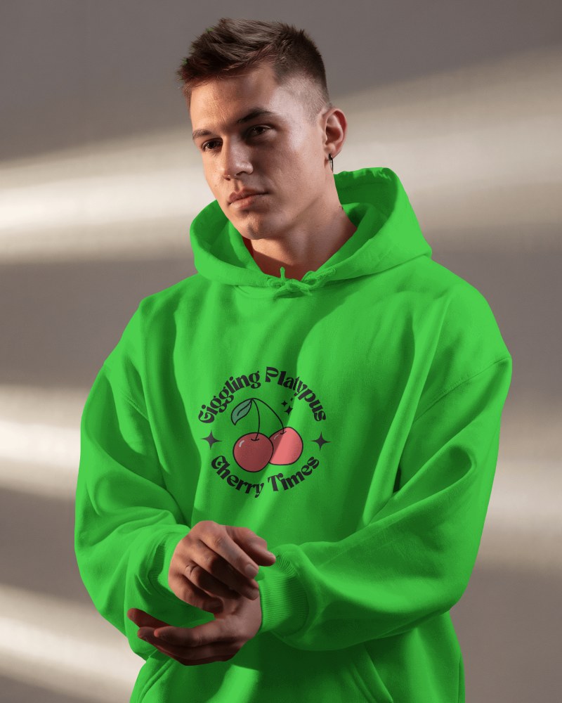 Sunlit Hoodie Mockup Male Model In Modern Interior With Soft Lighting