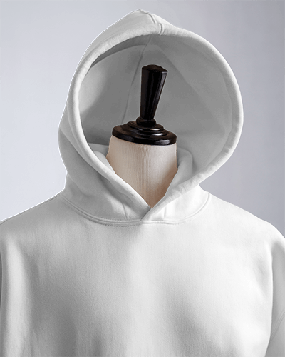 Hoodie Mockup On Mannequin With Hood Up Minimal And Clean Design