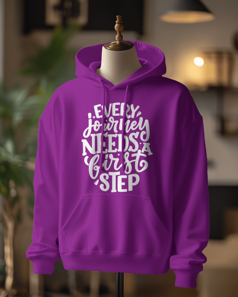 Cafe Interior Hoodie Mockup On Mannequin With Cozy Background Lighting