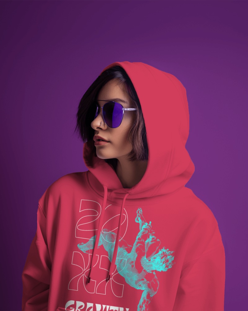 Stylish Ai Women Hoodie Mockup