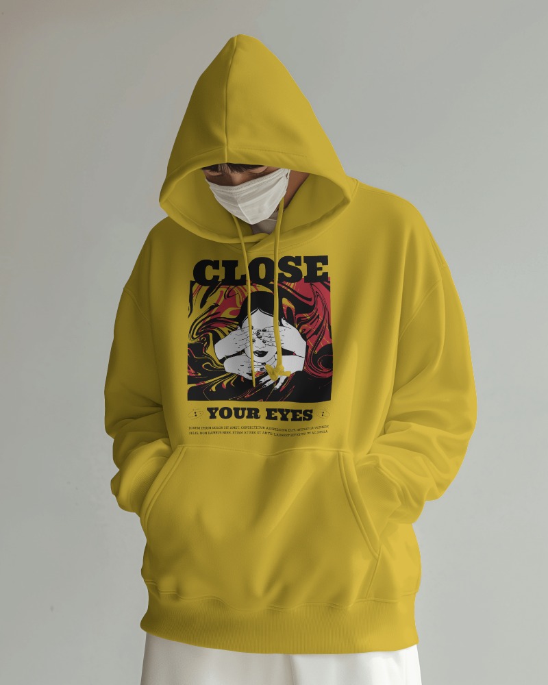 Stylish Hoodie Mockup Wore By A Young Man Looking Down