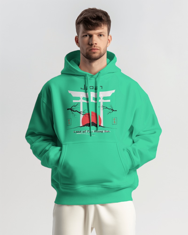 Young Male Model With Frizzy Hair Wearing Hoodie Mockup In Minimalistic Background Scene1