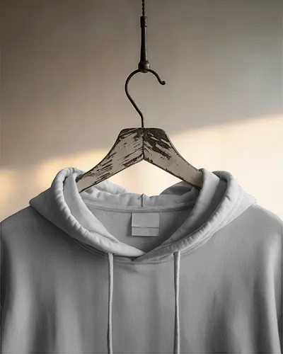 Premium Soft Fabric Hoodie Mockup With Simple Label Ideal For Branding And Marketing Use