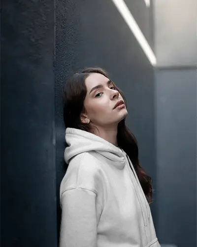 Comfortable Hoodie Mockup With Drawstring Hood And Soft Fabric Perfect For Casual Wear