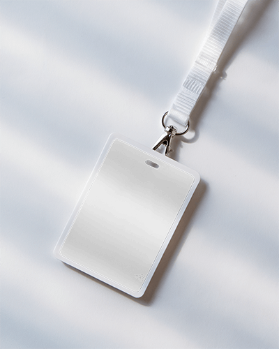 Id Card Mockup White Lanyard On Clean Surface With Soft Light Shadow Play Elegant And Professional 030