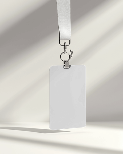 Floating Id Card Mockup Soft Sunlight And Shadow Effect Minimalistic And Premium Design 081