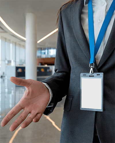 Id Card Mockup Casual Male Model In Beige Hoodie Soft Natural Lighting 086