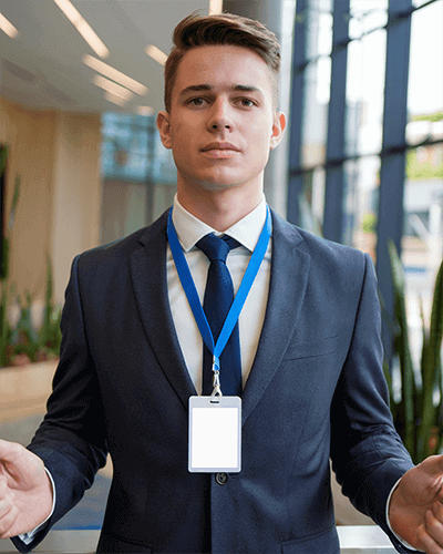 Urban Streetwear Man Model Id Card Mockup Casual City Setting Modern And Minimalist Design 093