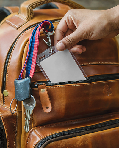 Minimalist Clean Id Card Mockup Model Holding Card Simple And Understated Design 096