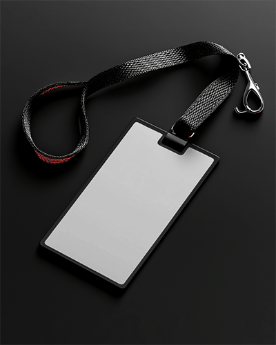 Corporate Professional Id Card Mockup Black Background Sleek And Modern Business Look 099
