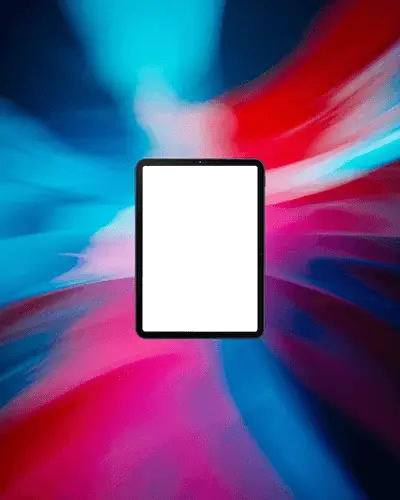 Realistic Modern Ipad Pro Mockup With Two Hands Held In Alternate Lighting Background