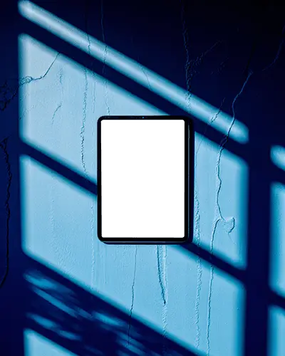 Hand Holding Ipad Air Blank Screen Technology Gadget Mockup Digital Device Display