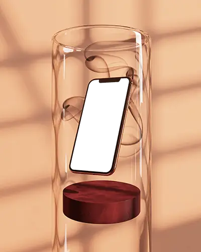 premium-iphone-13-mockup-suspended-above-red-disc-in-transparent-vessel-with-soft-light