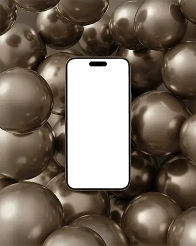 luxury-iphone-15-plus-mockup-amid-metallic-gloden-spheres-in-premium-style
