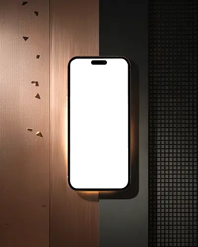 modern-iphone-15-pro-mockup-smartphone-flatlay-on-metal-and-stone-surface-with-dramatic-lighting