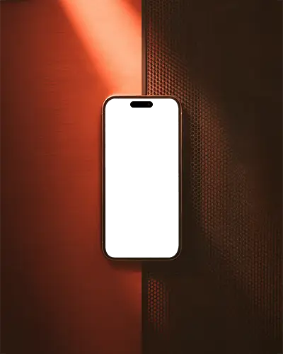 modern-iphone-16-pro-mockup-smartphone-flatlay-on-dark-copper-and-metal-surface-with-warm-light